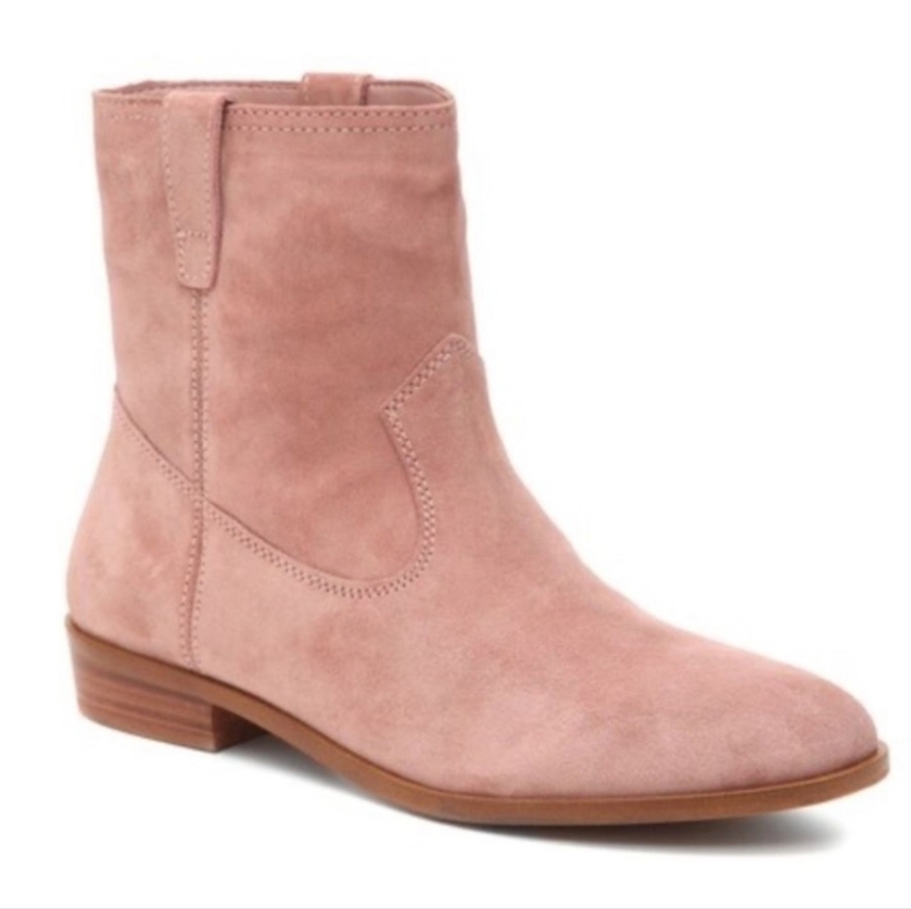 Rebecca Minkoff Chasity Pink Suede Booties